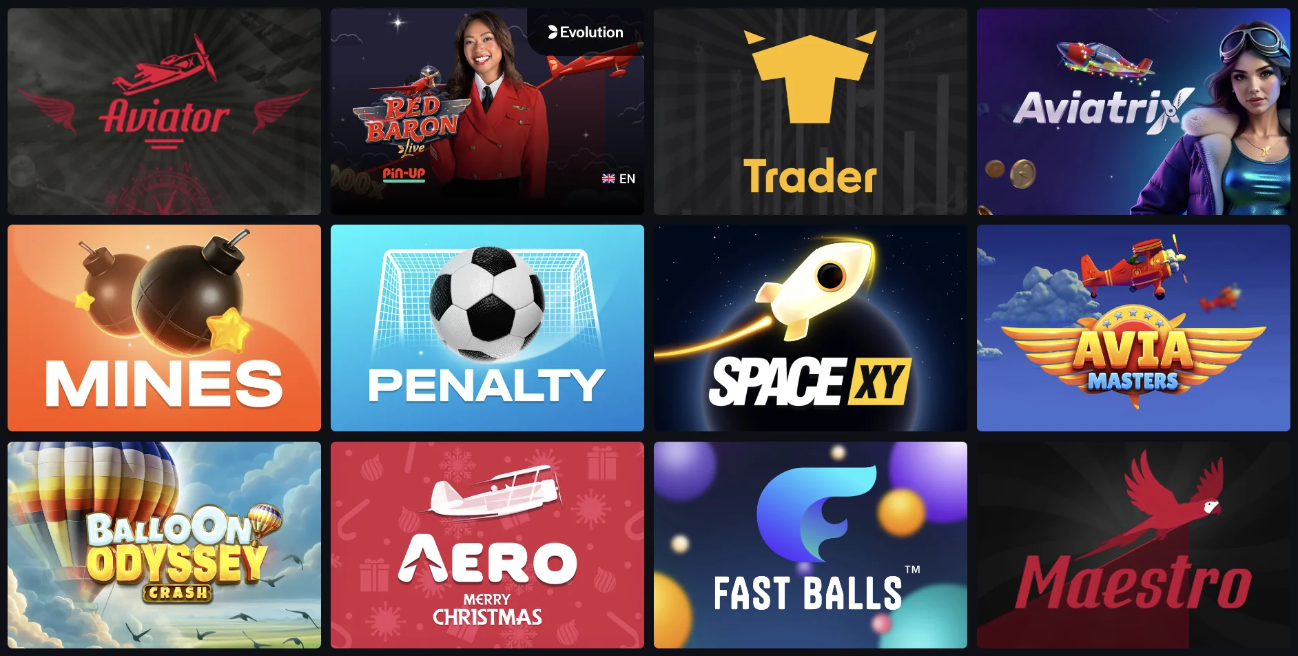 Jeux de casino Pin Up