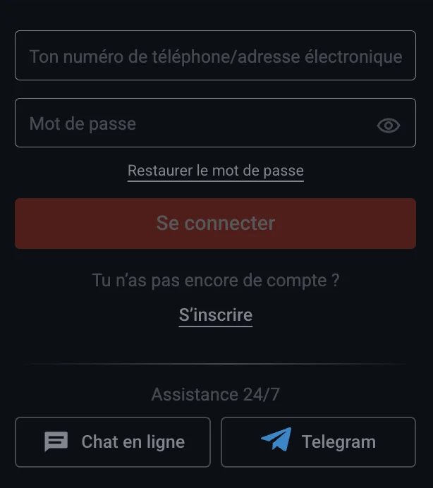 Connectez-vous à Pin Up Casino